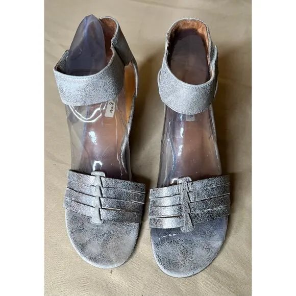 Paul Green Coco Smoke Metallic Sandals UK7 9.5 US