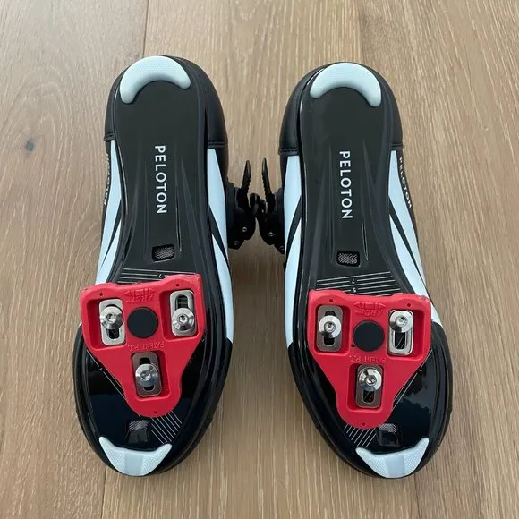 Peloton Cycling Shoes 38 Women 7 Black Red Cleats White Box PL-SH-B-38