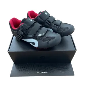 Peloton Cycling Shoes 38 Women 7 Black Red Cleats White Box PL-SH-B-38
