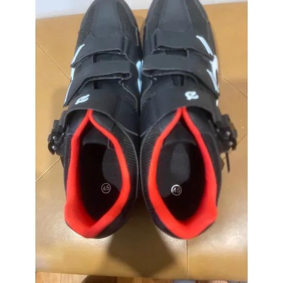 Peloton Mens Cycling Shoes Indoor Exercise ClipIn Black Red White Size 45 US 11