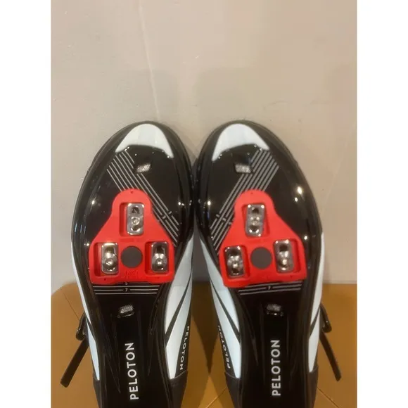 Peloton Mens Cycling Shoes Indoor Exercise ClipIn Black Red White Size 45 US 11