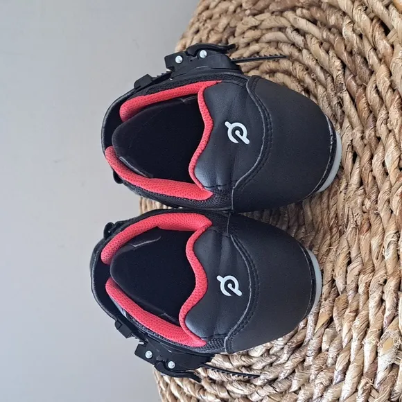 Peloton Unisex Cycling/Spin Shoes Black/Red/White‎ Delta Clips Sz. 39/8W