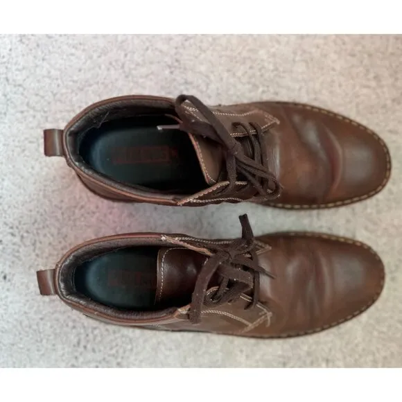 Pikolinos Mens Size 42/ US 8.5-9 Brown Leather Lace Up Ankle Boots Shoes