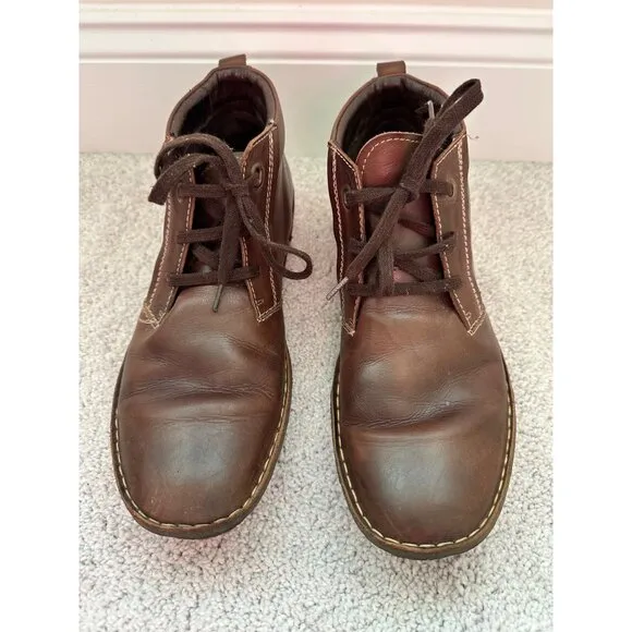Pikolinos Mens Size 42/ US 8.5-9 Brown Leather Lace Up Ankle Boots Shoes