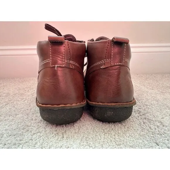 Pikolinos Mens Size 42/ US 8.5-9 Brown Leather Lace Up Ankle Boots Shoes