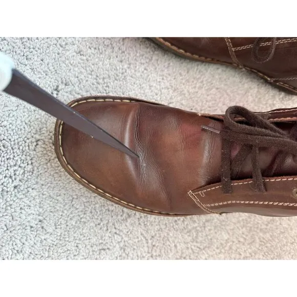 Pikolinos Mens Size 42/ US 8.5-9 Brown Leather Lace Up Ankle Boots Shoes