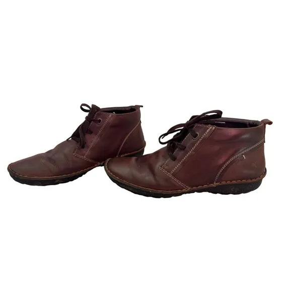 Pikolinos Mens Size 42/ US 8.5-9 Brown Leather Lace Up Ankle Boots Shoes