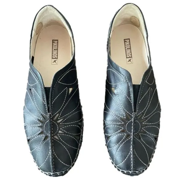 Pikolinos Naturally Good Black Leather Loafer Slip On Shoes Women's Sz 10 In Box