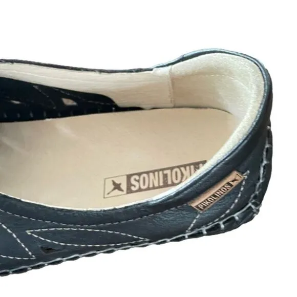Pikolinos Naturally Good Black Leather Loafer Slip On Shoes Women's Sz 10 In Box