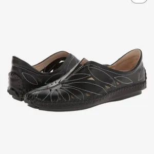 Pikolinos Naturally Good Black Leather Loafer Slip On Shoes Women's Sz 10 In Box