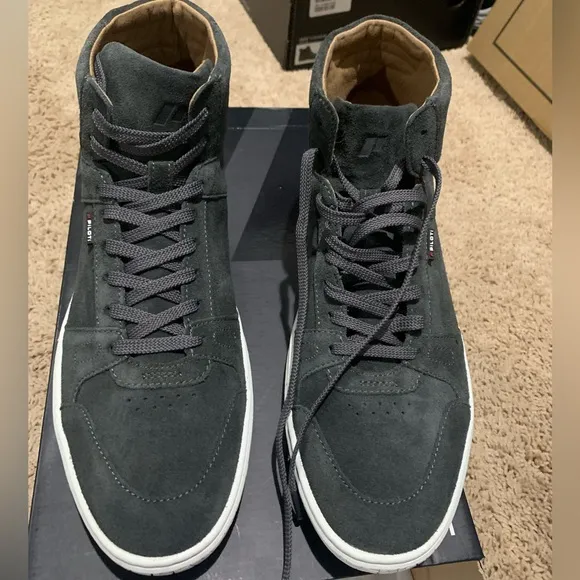 Piloti Apex Italian Suede Driving Shoes in Charcoal Gray