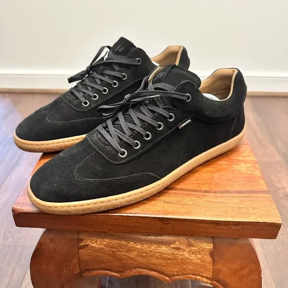 Piloti Shift Asphalt Driving Shoes in Black Italian Suede, Size 11 US