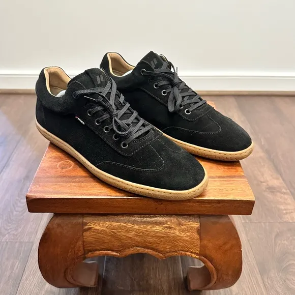 Piloti Shift Asphalt Driving Shoes in Black Italian Suede, Size 11 US