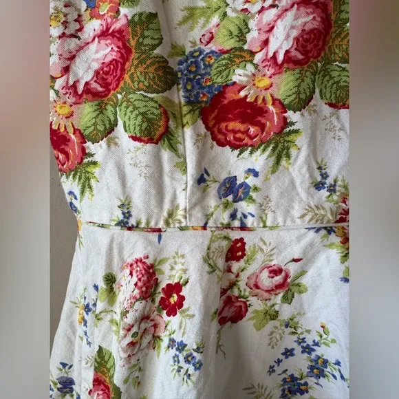 Polo Ralph Lauren Girls White Floral‎ Fit and Flare Dress Size Youth 14