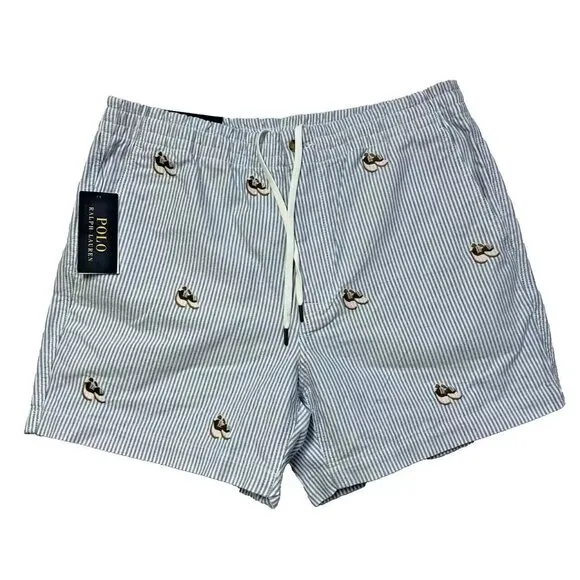 Polo Ralph Lauren Med Classic Fit 5&quot; Prepster Allover Saddle Shoes Oxford Shorts