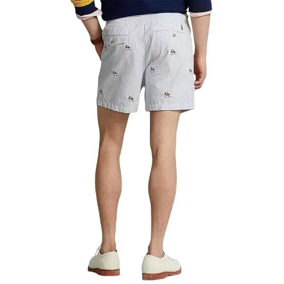 Polo Ralph Lauren Med Classic Fit 5&quot; Prepster Allover Saddle Shoes Oxford Shorts