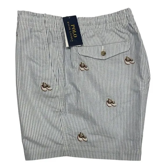 Polo Ralph Lauren Med Classic Fit 5&quot; Prepster Allover Saddle Shoes Oxford Shorts
