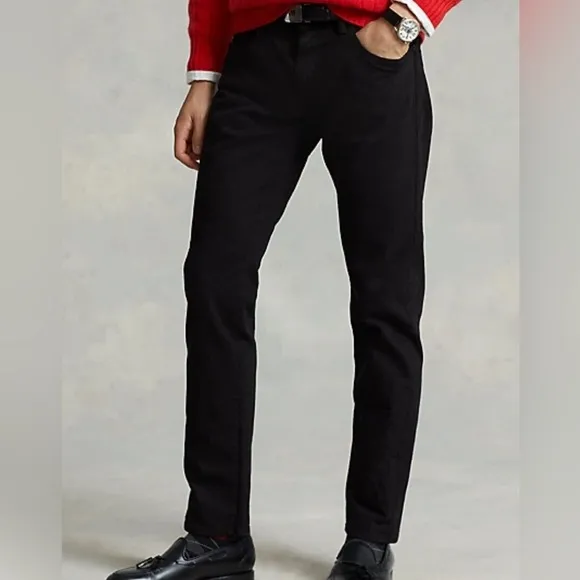Polo Ralph Lauren Varick Slim Straight Jeans Black