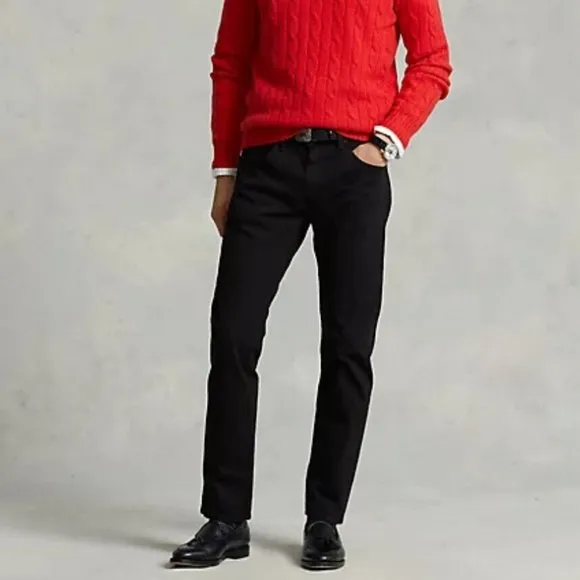 Polo Ralph Lauren Varick Slim Straight Jeans Black