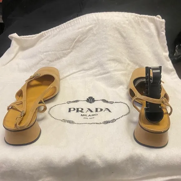 Prada cream sandals