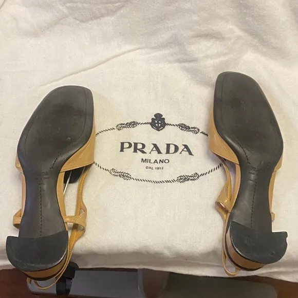Prada cream sandals