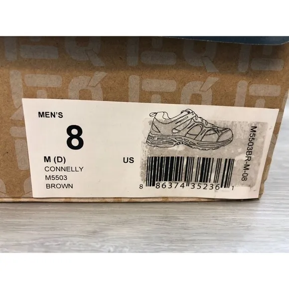 Propet Connelly M5503BR-M-08 Men's 8 Brown Leather Lace Up Hiking Comfort Shoes