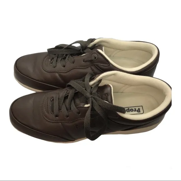 Propet Leather Washable Walker Shoes Womens Size 10 S (4A) Brown Lace Up Comfort