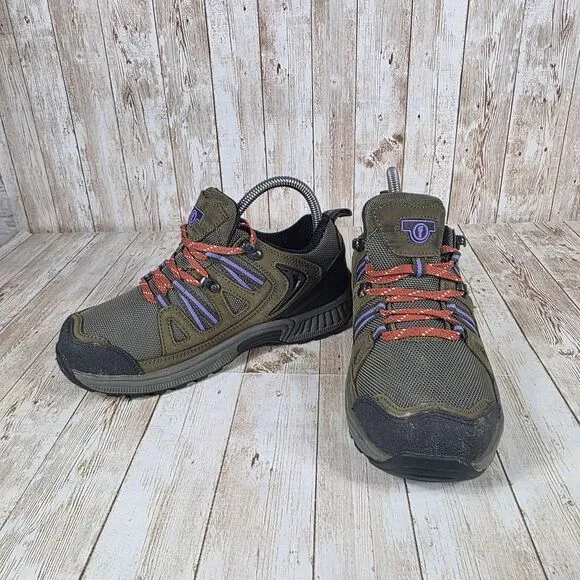 Propet Waterproof Hiking Trail Shoes Women's Wide Width Brown‎ Purple Size 6