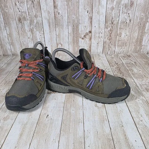 Propet Waterproof Hiking Trail Shoes Women's Wide Width Brown‎ Purple Size 6