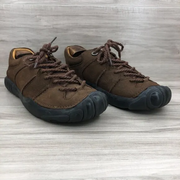 Protect Camel Hiking Shoes Mens's 9 Brown Nubuck Leather Sneaker Shoes