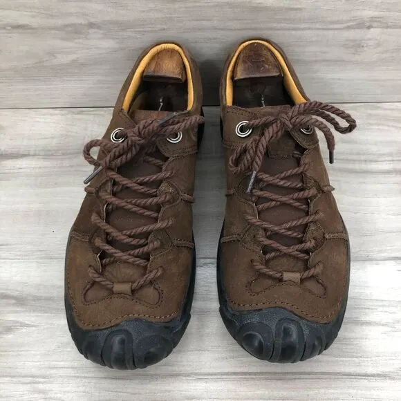 Protect Camel Hiking Shoes Mens's 9 Brown Nubuck Leather Sneaker Shoes