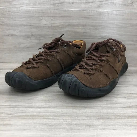 Protect Camel Hiking Shoes Mens's 9 Brown Nubuck Leather Sneaker Shoes