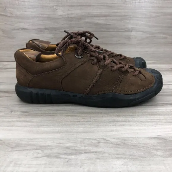 Protect Camel Hiking Shoes Mens's 9 Brown Nubuck Leather Sneaker Shoes