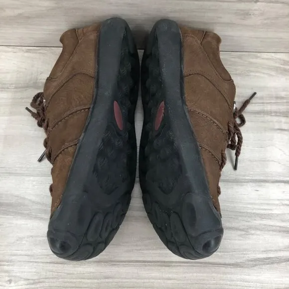 Protect Camel Hiking Shoes Mens's 9 Brown Nubuck Leather Sneaker Shoes