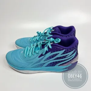 Puma MB.02 Blue Purple Mid Queen City Melo Ball Shoes 379779-01 Size 11.5