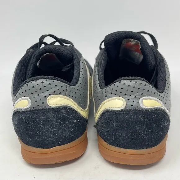 Puma Powercat Shoes Mens 6 Black Leather Suede Indoor Soccer Sneakers Trainers