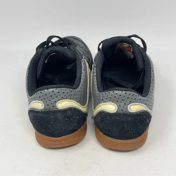 Puma Powercat Shoes Mens 6 Black Leather Suede Indoor Soccer Sneakers Trainers