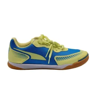 Puma Pressing III Indoor Futsal Yellow Blue Soccer Shoes 106934-01 Size 10.5