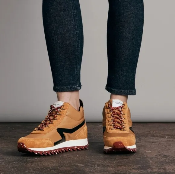 rag &amp; bone Retro Hiker Mid Top Sneaker in Mustard Women's 38.5 or 8.5