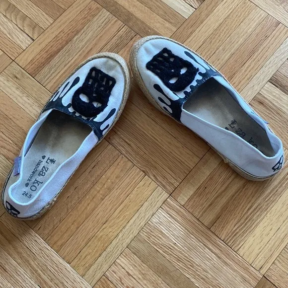 RARE Za Ko handwork Skull 💀 Shoes size 8