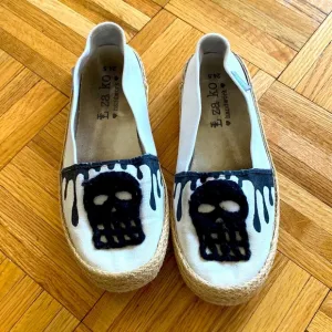 RARE Za Ko handwork Skull 💀 Shoes size 8
