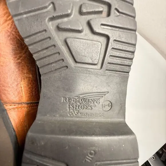 Red Wing 13202 Steel Toe Work Boots Men’s Size 8.5E USA Leather ANSI Z41 PT91