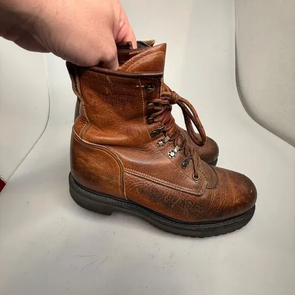 Red Wing 13202 Steel Toe Work Boots Men’s Size 8.5E USA Leather ANSI Z41 PT91