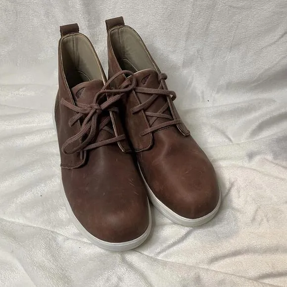 Red Wing Brown Leather Ankle Boots Women's Safety Toe 7.5