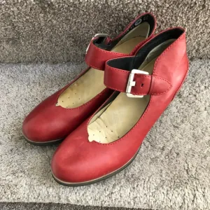 Red Wolky Mary Jane Shoes Size 41 NWOB