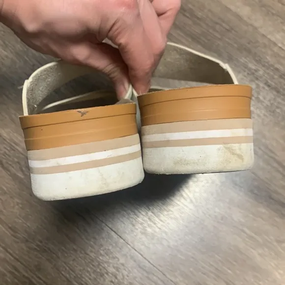 Reef White Slide Sandals