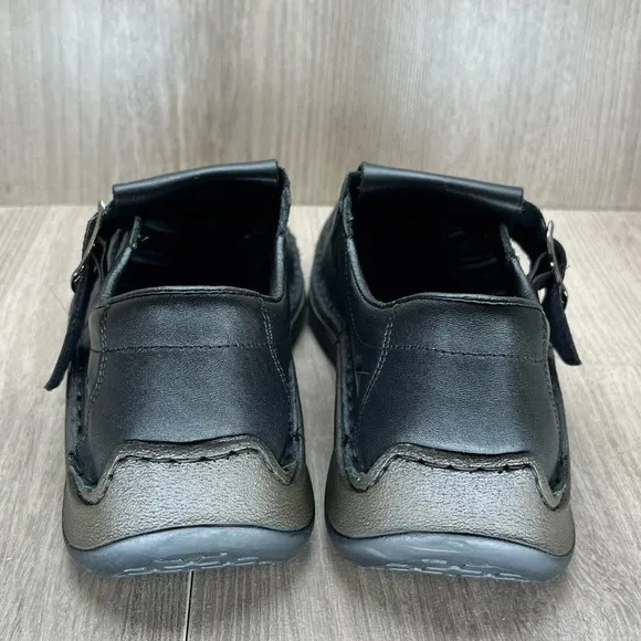 Reiker Shoes Mens Sz 44 US 10.5 Anti Stress Fisherman Comfort Leather Black