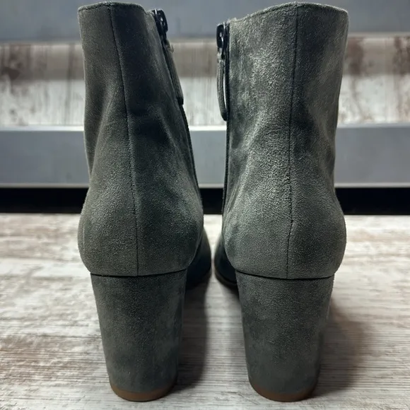 REISS Florens Suede Block Heeled Boots Women’s Sz 9.5