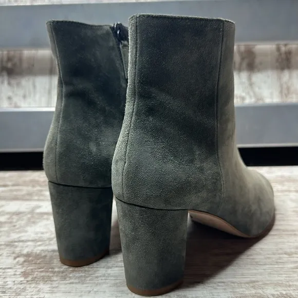 REISS Florens Suede Block Heeled Boots Women’s Sz 9.5