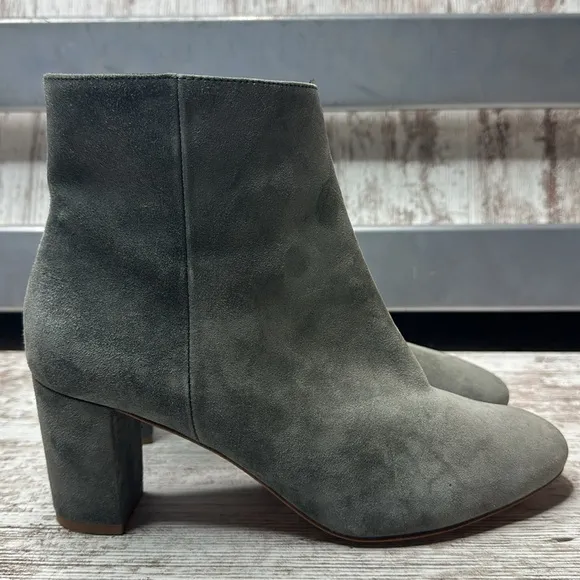 REISS Florens Suede Block Heeled Boots Women’s Sz 9.5